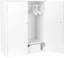 Kleiner Puppenkleiderschrank weiß
