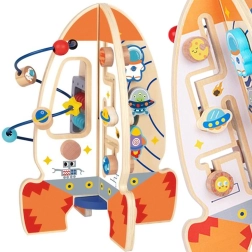 Große multifunktionale Bildungsrakete aus Holz von Tooky Toy