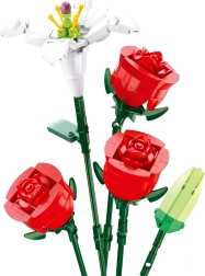 Sluban Flowers Rosen mit Lilie – Bausatz mit 267 Teilen