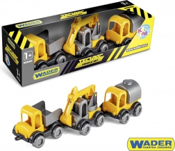 Kid Cars Baufahrzeug-Set 3 Stk. Kunststoff 10 cm WADER