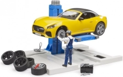 Bruder Autoservice mit Roadster und Mechaniker