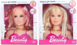 Blonder Frisierkopf mit Zubehör