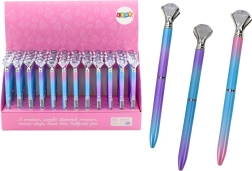 Kugelschreiber mit „Diamant“, blaue Tinte 0,7 mm, Farbmix