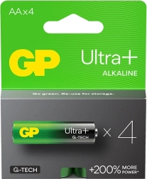 Alkali-Batterien GP Ultra+ AA 4 Stk