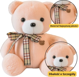 Cremefarbener Plüschbär mit Schleife 23cm