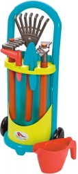 Kinder-Gartenwagen mit Werkzeug und Gießkanne