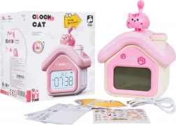 Kinderwecker Katzenhaus mit Nachtlicht und Display