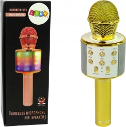 Kabelloses USB-Mikrofon Lautsprecher Karaoke Aufnahme Modell WS-858 Gold