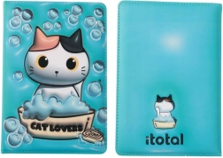 Notizblock A5 blau in festen Einbänden mit Schaumstoffüberzug 96 Blätter