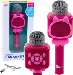 Kabelloses Bluetooth-Karaoke-Mikrofon mit Stimmverzerrer – rosa