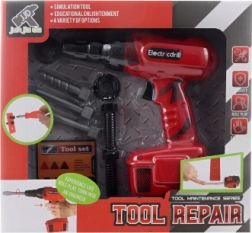 Kinder-Akkubohrmaschine mit Aufsätzen