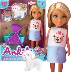 Woopie Royal Puppe mit Kinderwagen und Hündchen