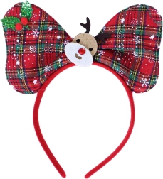 Weihnachtliches Stirnband Rentier und Schleife