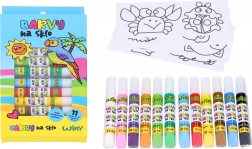 Glasfarben-Set 11+1 10 ml