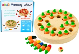 Familien-Memory-Spiel mit Karotten Holz