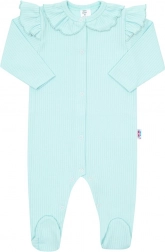 Baby-Strampler aus Baumwolle New Baby Stripes eisblau 74