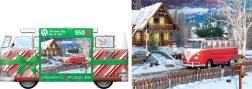 EUROGRAPHICS Puzzle in Blechdose Weihnachtsbus Volkswagen 550 Teile