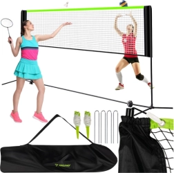 Tragbares 3-in-1 Netz für Volleyball, Badminton und Tennis TRIZAND, höhenverstellbar