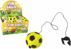 Fußball-Jojo-Ball an Gummiband 6 cm – gelb