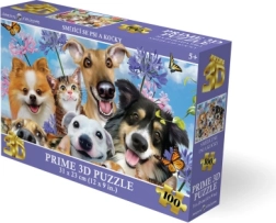 3D-Puzzle lachende Hunde und Katzen 100 Teile