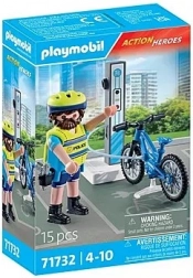 Action Heroes Polizeifahrradstreife mit E‑Bike PLAYMOBIL
