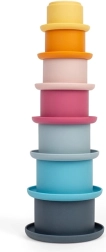 stapelbare Silikonbecher Bigjigs Toys – 7-teiliges Set für Bad, Sand und Garten