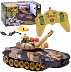 RC-Panzer 2,4 GHz mit drehbarem Turm und Lichteffekten – Wüste