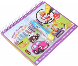Wasser-Malbuch Autos mit Stift 19 × 16 cm