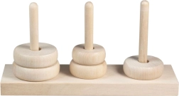 Holzturm von Hanoi 20 × 10 cm – Logikpuzzle
