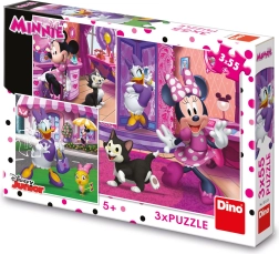Dino Puzzle Disney Minnie 3×55 Teile