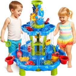 Wasser- und Sandtisch 2in1 XXL mit Springbrunnen und Delfin Woopie
