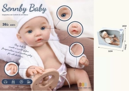 Stoffpuppe Baby mit Mützchen Jagoda 32 cm