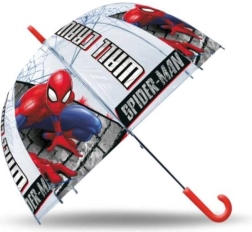 Automatischer transparenter Kinder-Regenschirm SPIDERMAN 48 cm