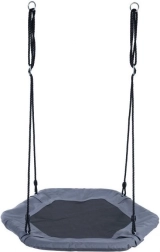 ECOTOYS sechseckige Schaukel Storchennest grau