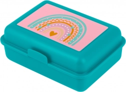 Türkisfarbene Brotdose Regenbogen
