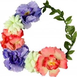 Haarband Kranz mit bunten Blumen