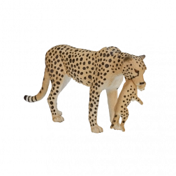 Mojo Gepard mit Jungtier – realistische Figur für Kinder und Sammler