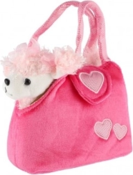 Plüschhündchen in rosa Handtasche