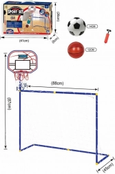 Sport-Set 2-in-1 SPORTO für BASKETBALL und FUSSBALL