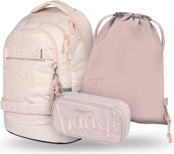 Baagl Set Skate Max Creamy: Rucksack, Federmäppchen und Beutel