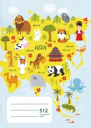 Schulheft A5 mit Hilfslinien für Erstklässler, 10 Blatt