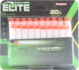 Leuchtende Schaumgeschosse mit Saugnapf – Set mit 20 Stück