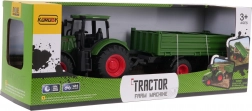 Grüner Traktor mit Anhänger