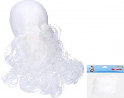 Weiße Kunstbart für Nikolaus-, Zauberer- oder Großvater-Kostüm