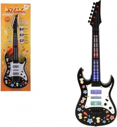 Elektrische Kinder-Gitarre mit Licht und Sound, 53 cm, mit Trageriemen