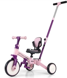 Kinder-Dreirad 5-in-1 mit Schiebestange MILLY MALLY OPTIMUS MAX pink