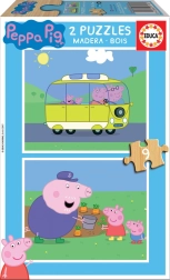 Educa Holzpuzzle Peppa Wutz 2x9 Teile