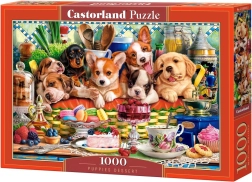 Puzzle 1000 Teile – Dessert & Welpen