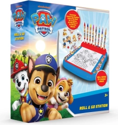 Ständer mit PAW PATROL-Malvorlagen und Farben
