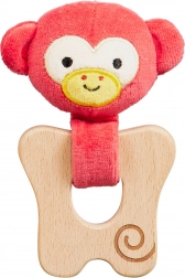 Petit Collage Beißring Äffchen aus Bio-Baumwolle und Holz
